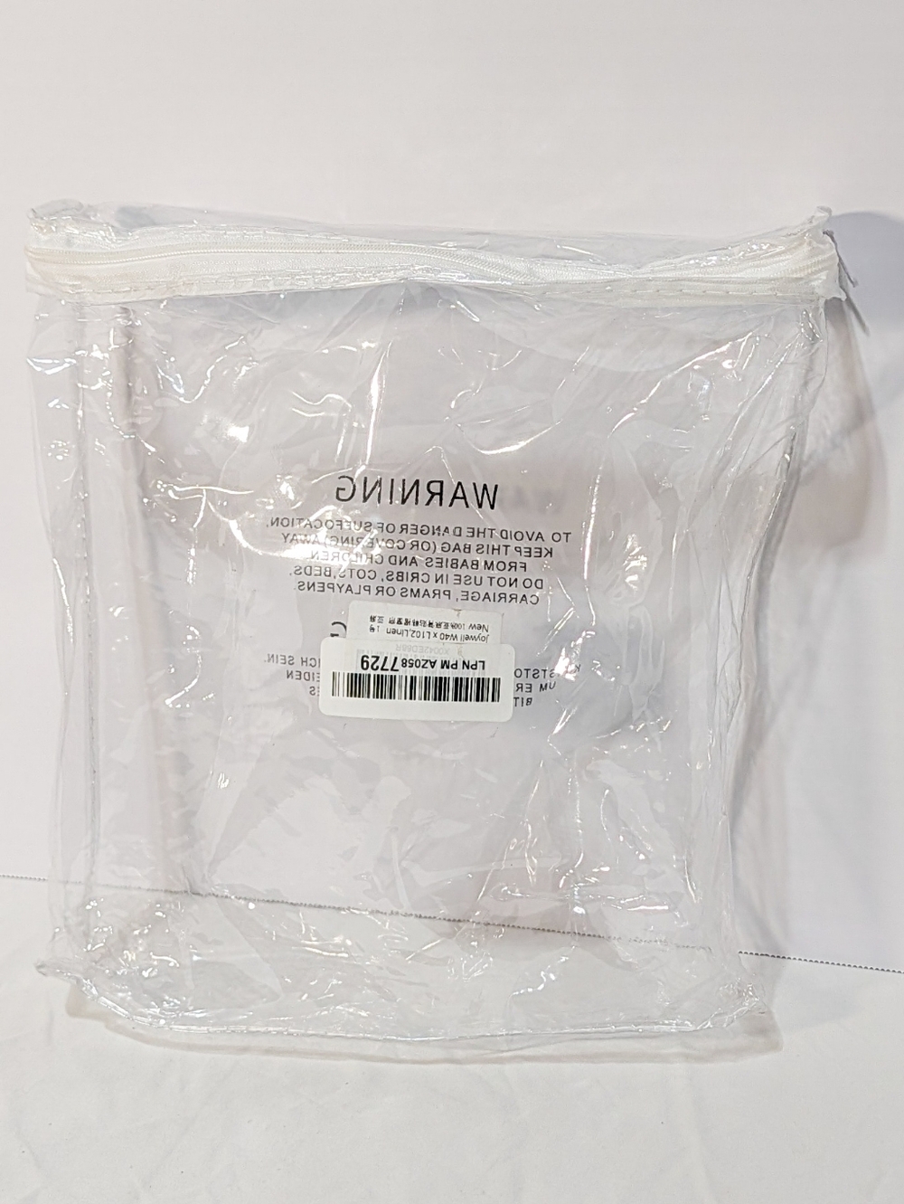 Clear Vinyl Zippered Storage Bag - Reusable Organizer